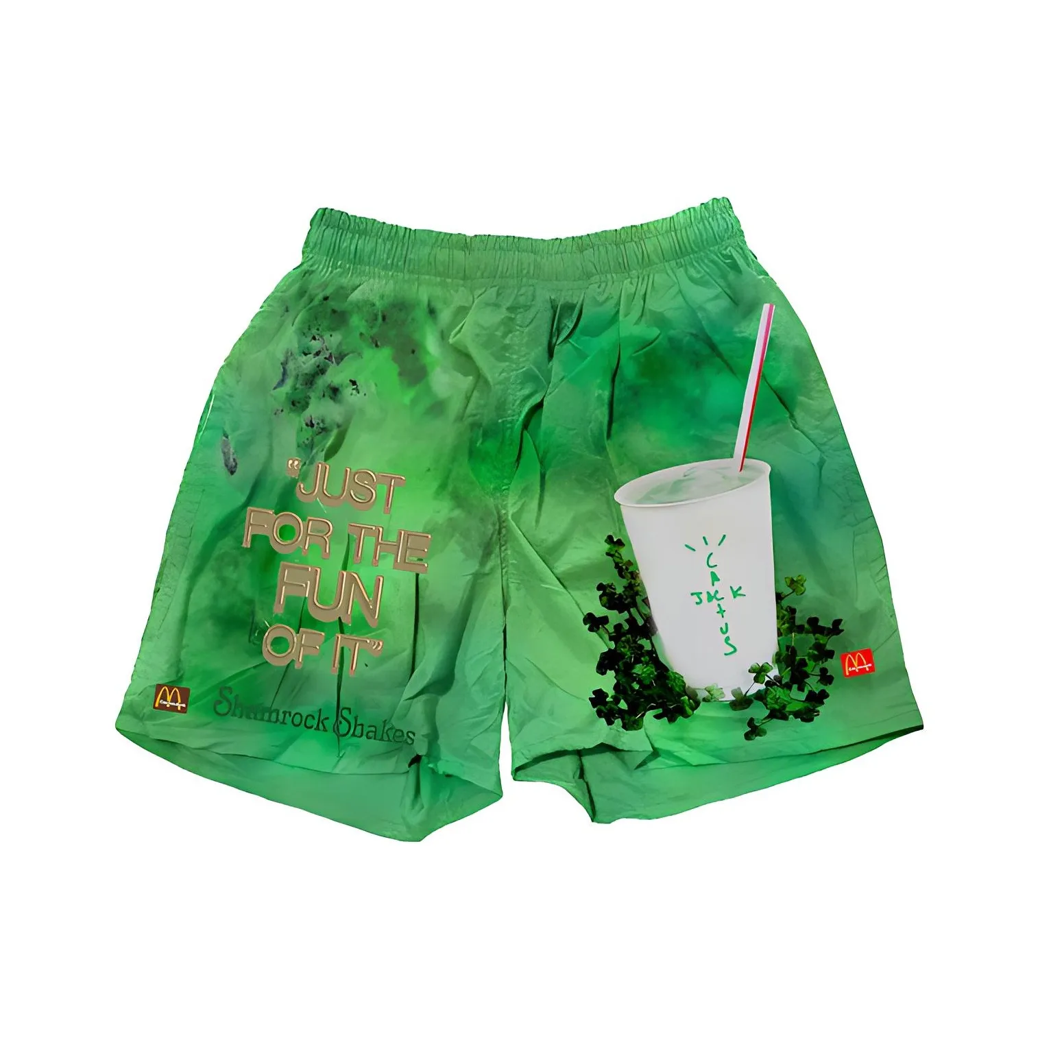 Travis Scott Shamrock Shake Shorts