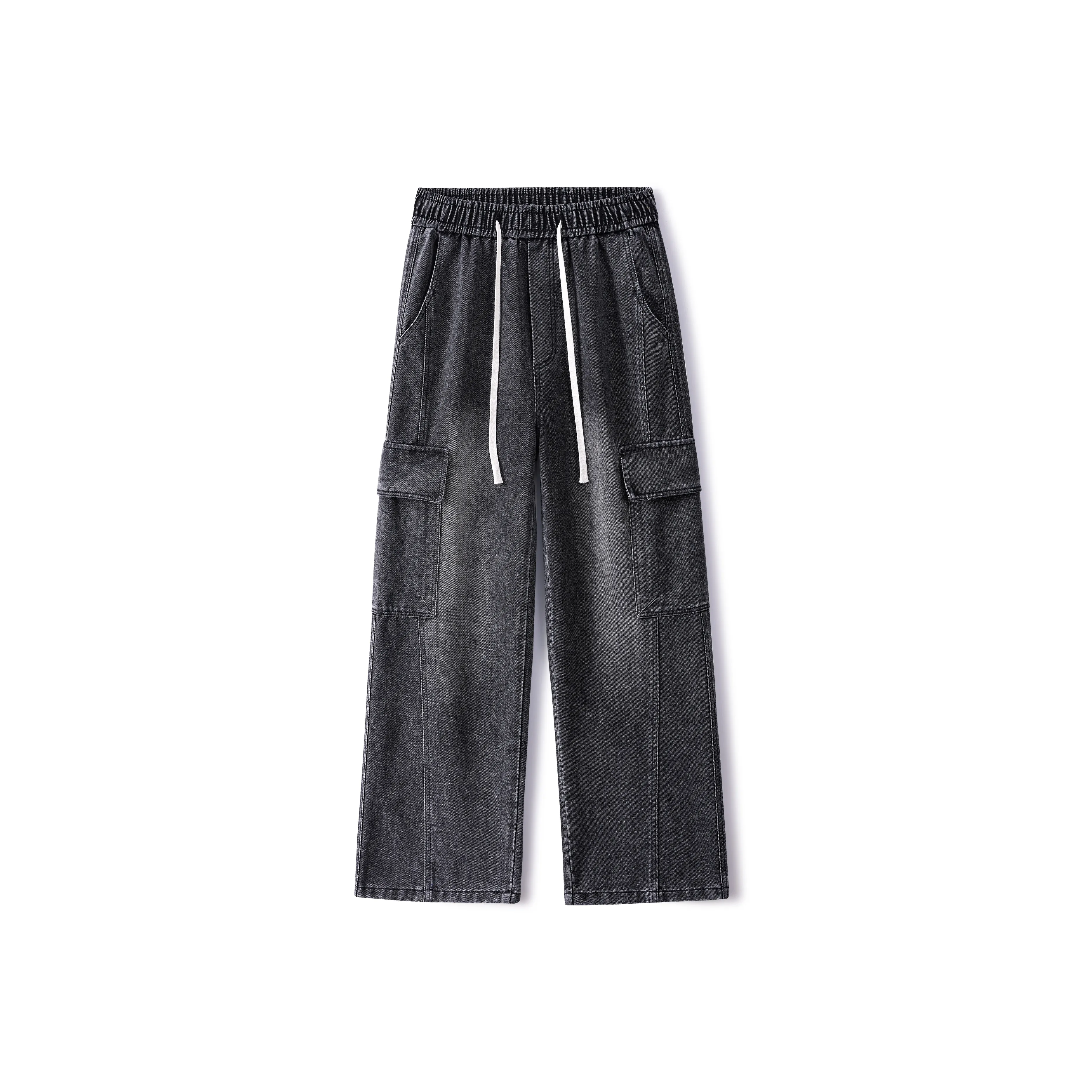 Menglaini Jeans Unisex Smoke Gray