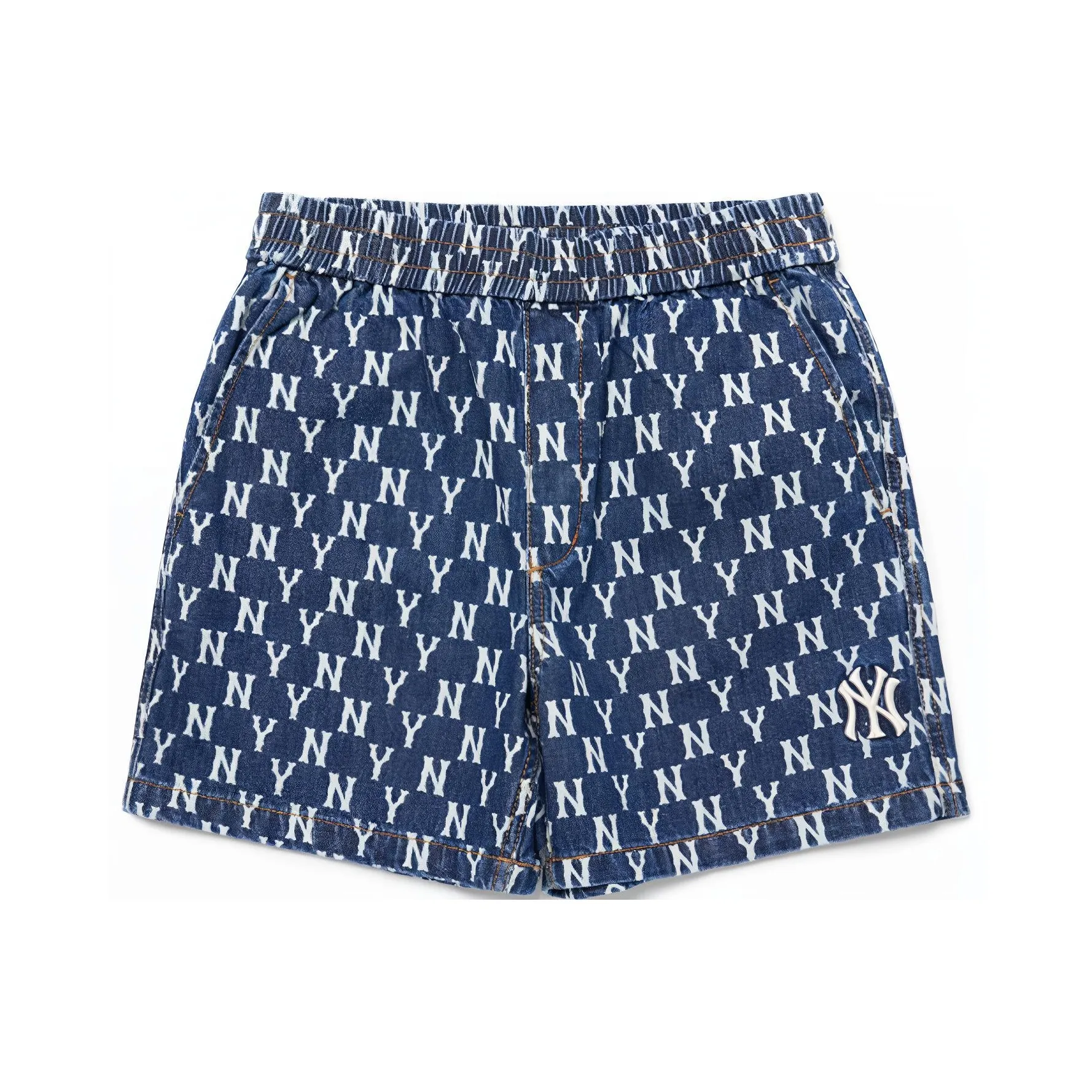 MLB Old Flower Синие унисекс джинсовые шорты