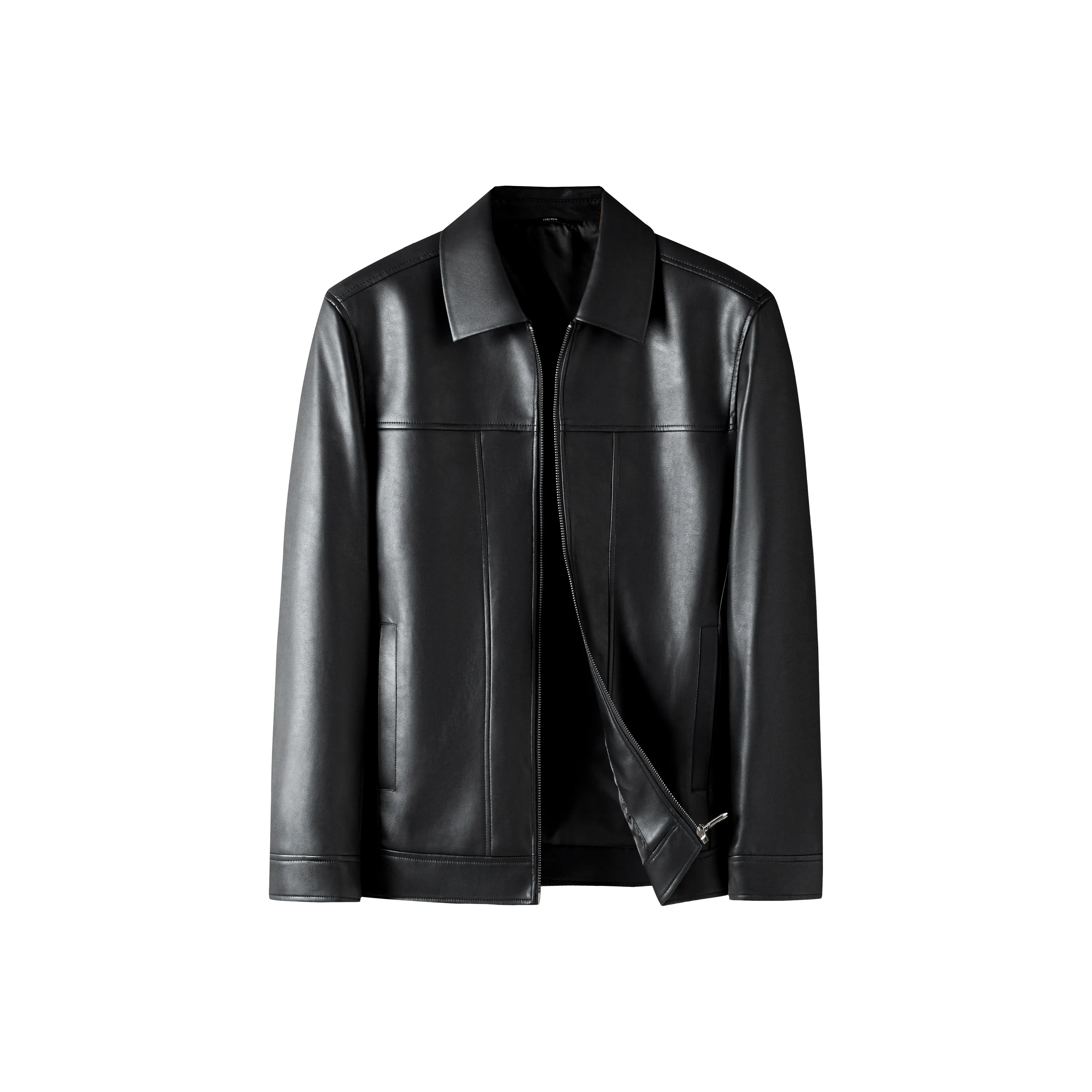 PIERRE CARDIN Кожа Куртка Мужская Черная