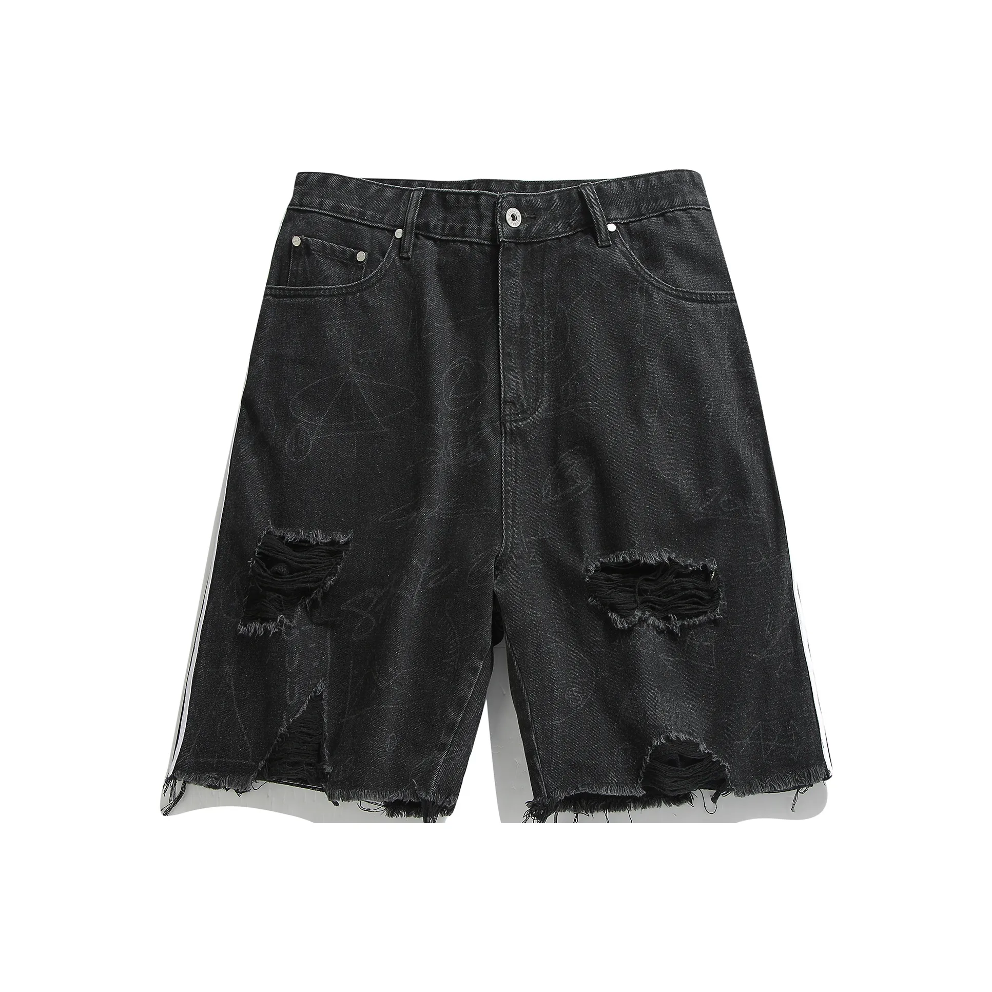 Guuka Мужские джинсовые шорты черного цвета