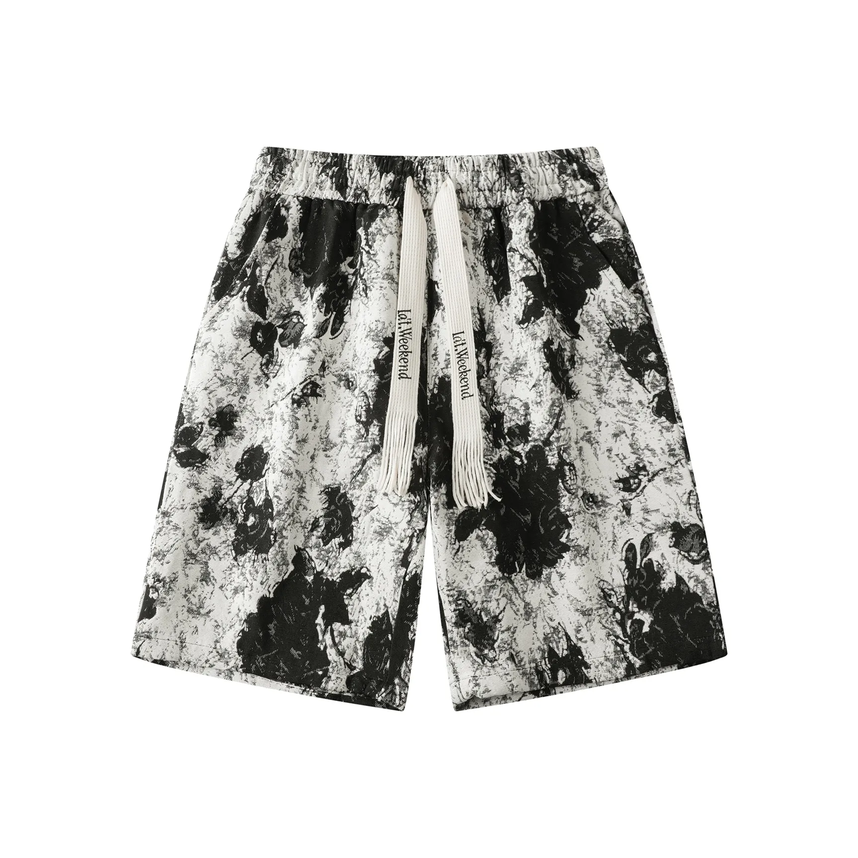 LA'T.WEEKEND Casual Shorts Unisex Butterfly Love Flower