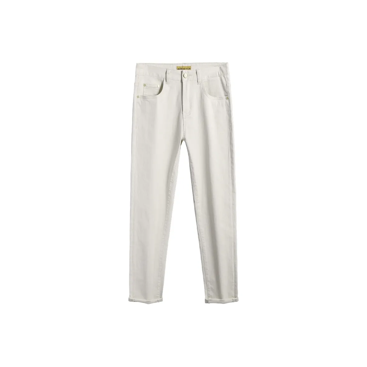 JIKENDI Джинсы Мужские Бежевые Абрикосовые Брюки