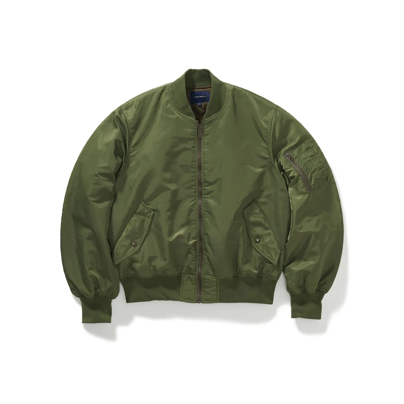 714STREET Хлопковый пуховик унисекс армейский зеленый