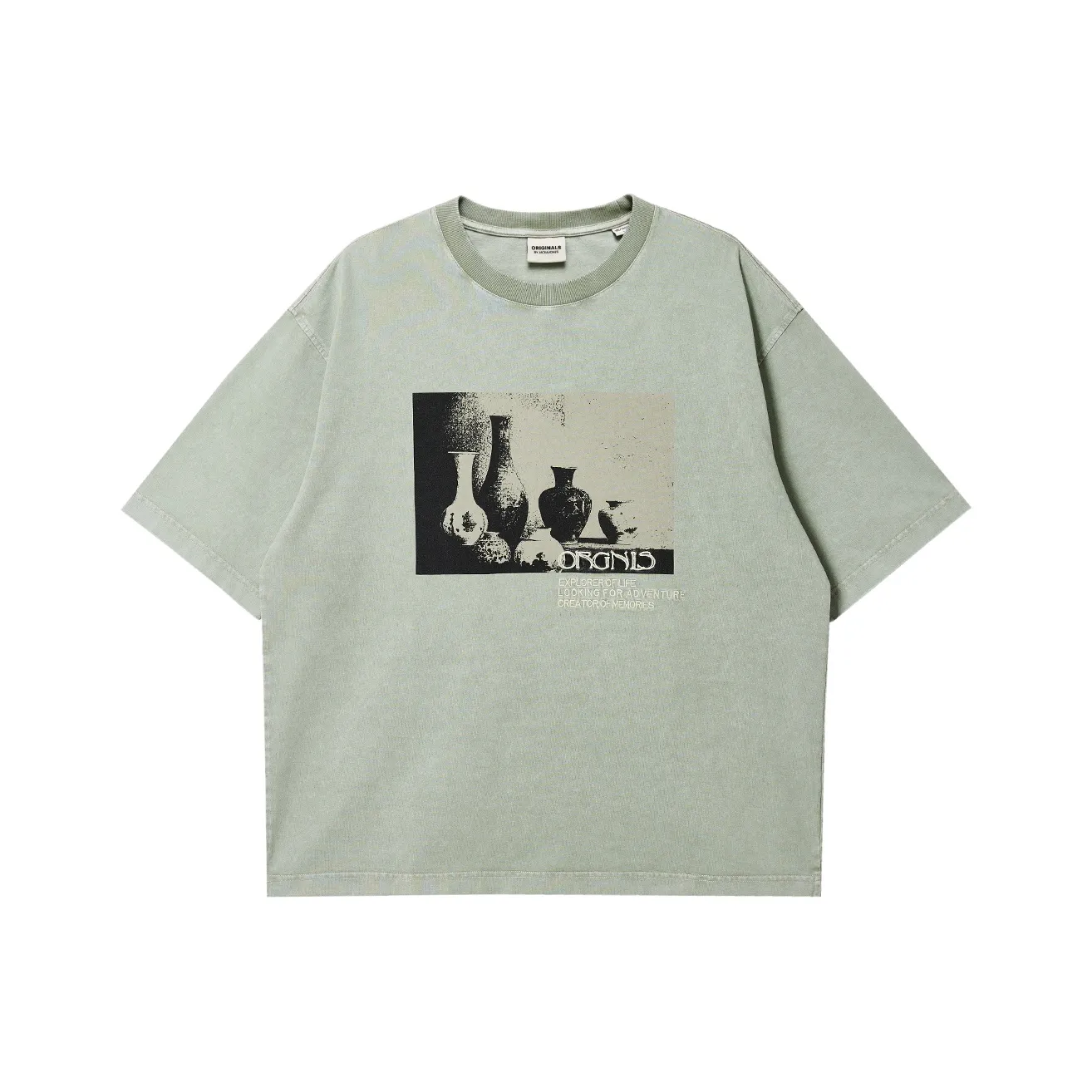 JACK JONES· Рубашка мужская E02 шалфейно-зеленая