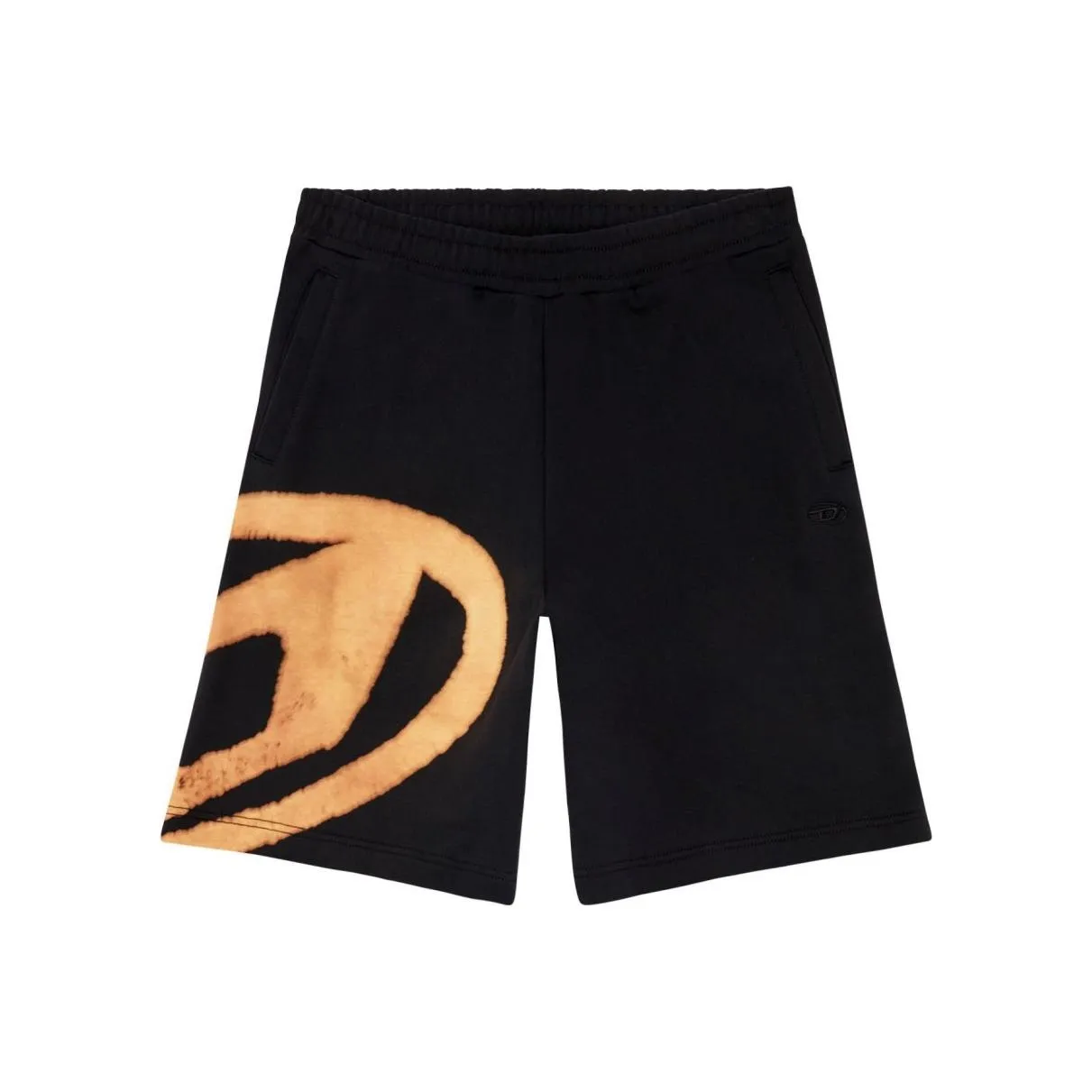 DIESEL Crow Bleach Cotton Track Shorts