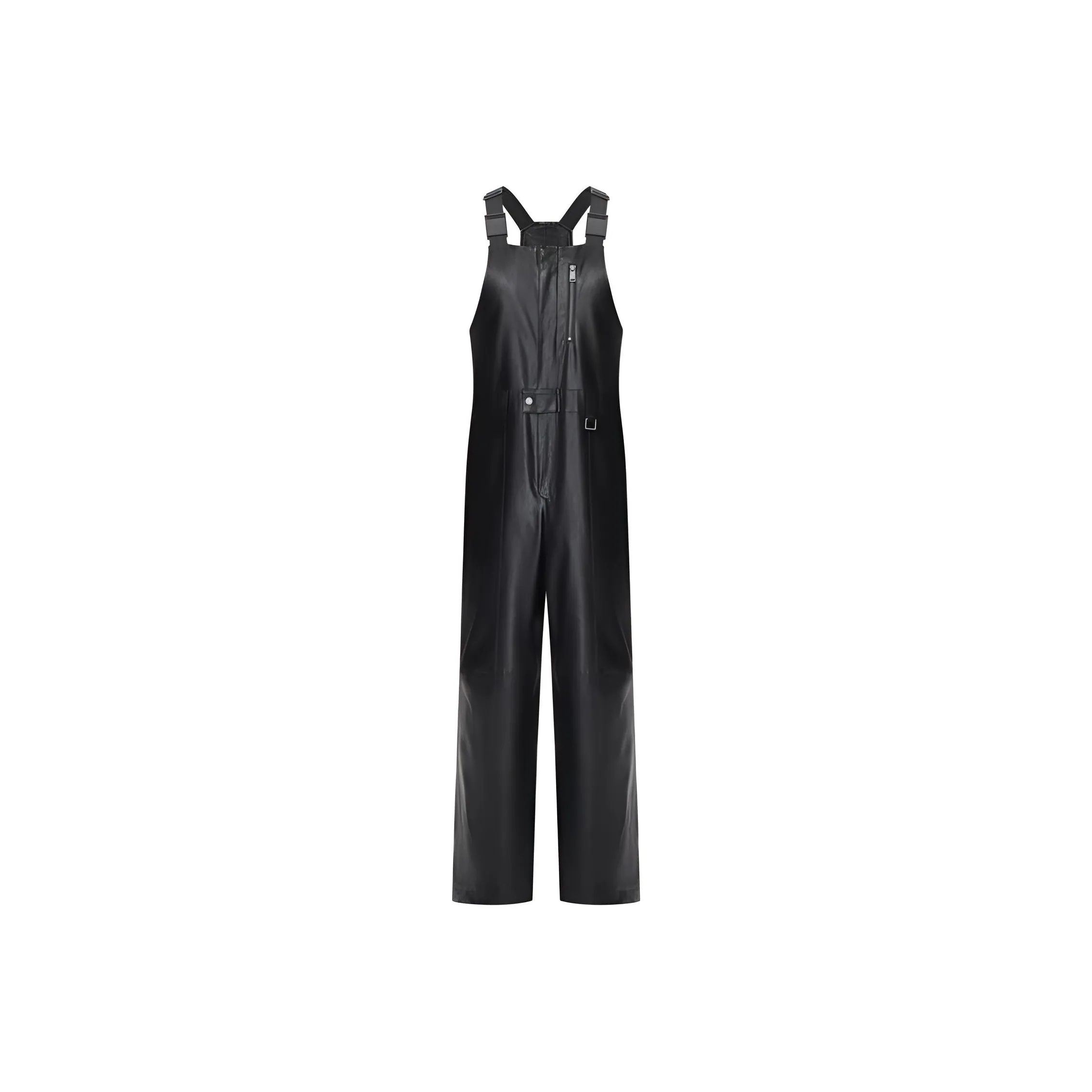 TEAM WANG Design Choices Faux Leather Jumpsuit