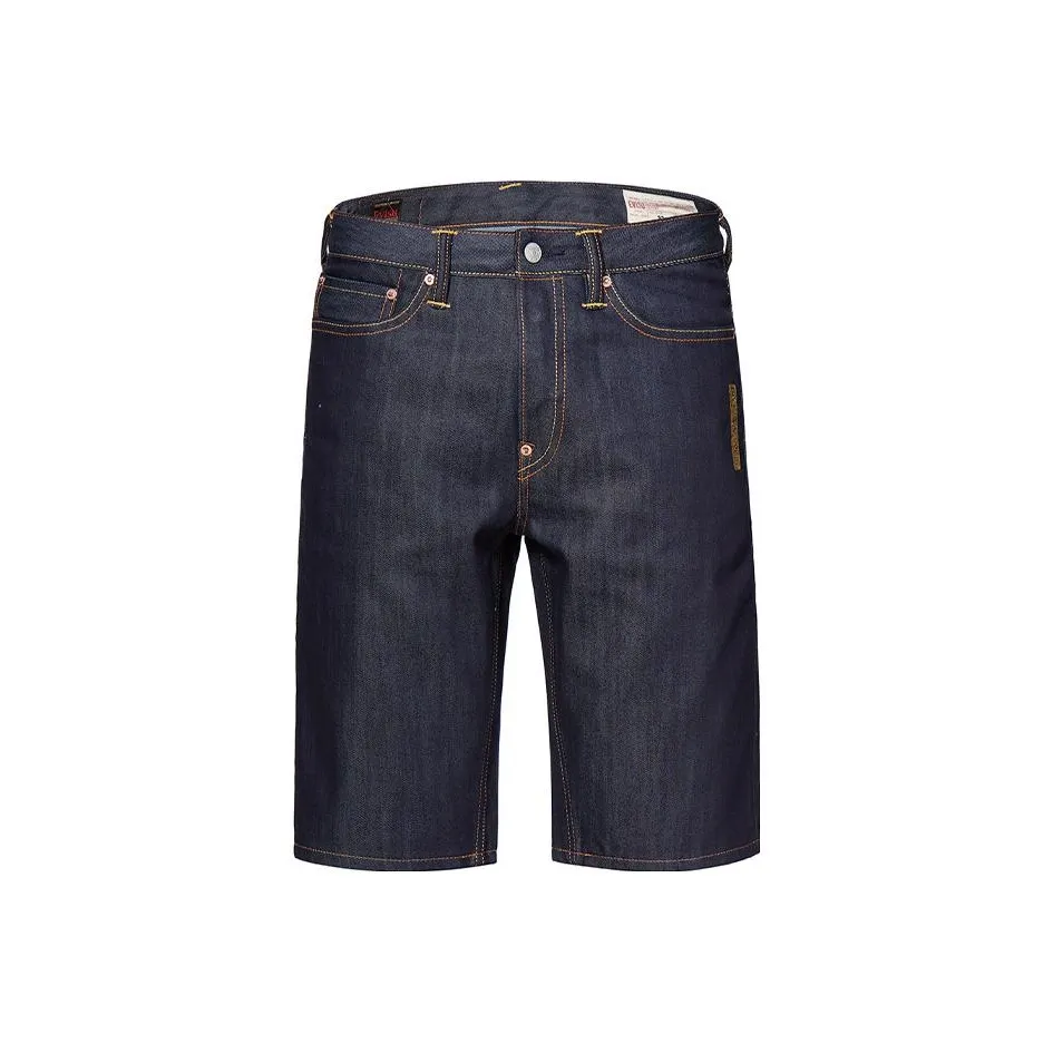 EVISU Джинсовые синие мужские джинсовые шорты