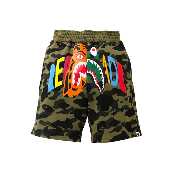 A BATHING APE x READYMADE Casual Shorts Men's Army Green