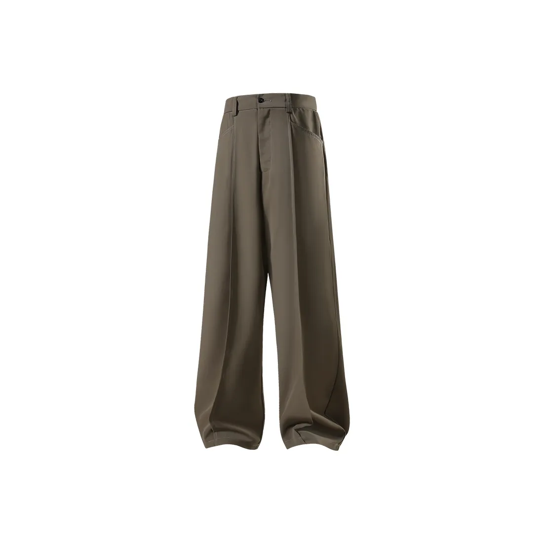 NOME Офис Worker Драпированный визуально увеличивает рост Похудение Прямой крой Широкие брюки Унисекс