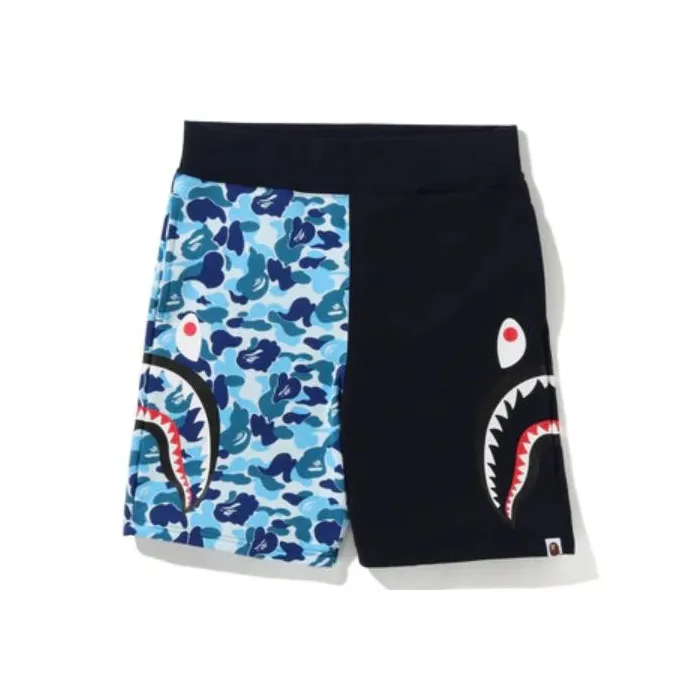 A BATHING APE Abc Camo Side Shark Sweat Shorts