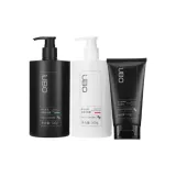3종 세트: 남성'S 오일 컨트롤 샴푸 500g + 수분 공급 샤워 젤 500g + 진정 효과 수분 클렌저 100g