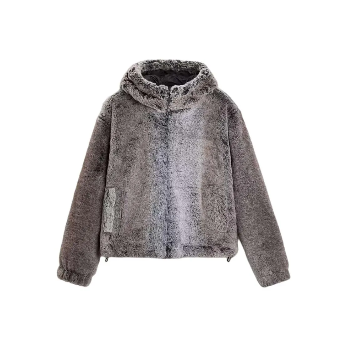 ZARA Бежевый/Зеленый Мужская Ткань из меха