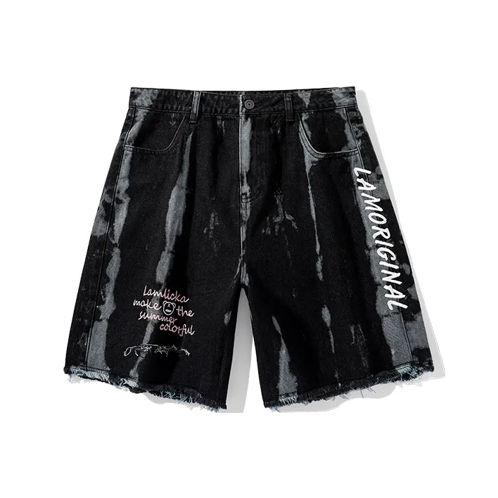 LAMLICKA Denim Shorts Unisex Black