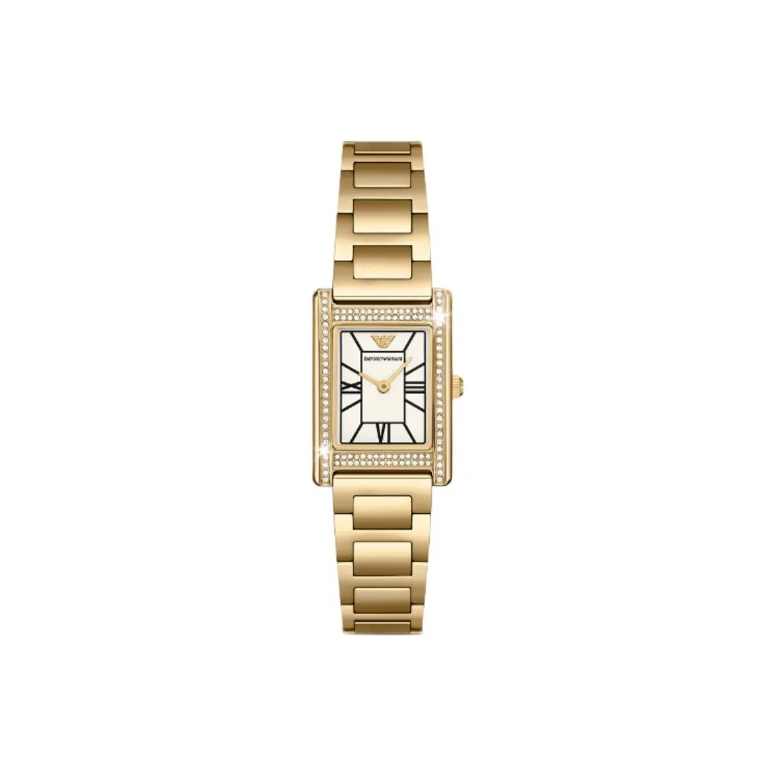 EMPORIO ARMANI Women's Watch Кварцевый механизм ремешок из нержавеющей стали 22 мм белый циферблат