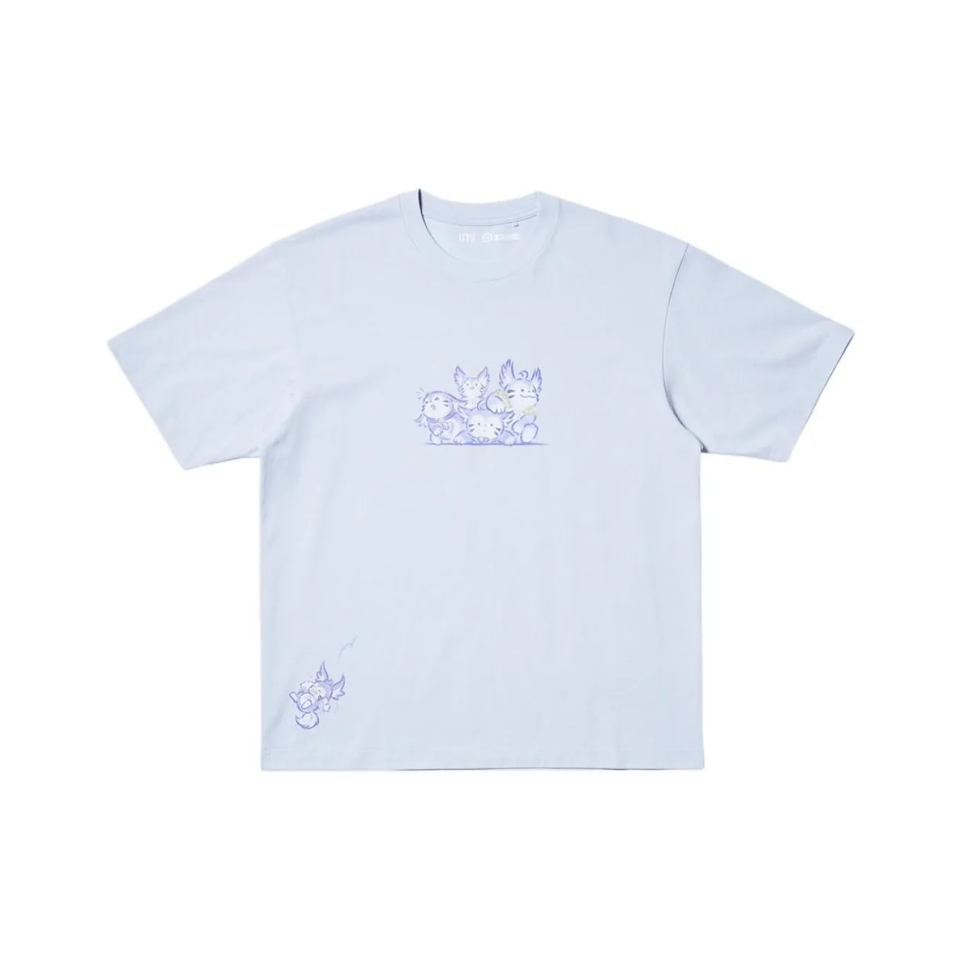 UNIQLO x Glory of Kings Совместная модель Glory OF Kings Co Branded Модель SS25 Рубашка Unisex Light Синий