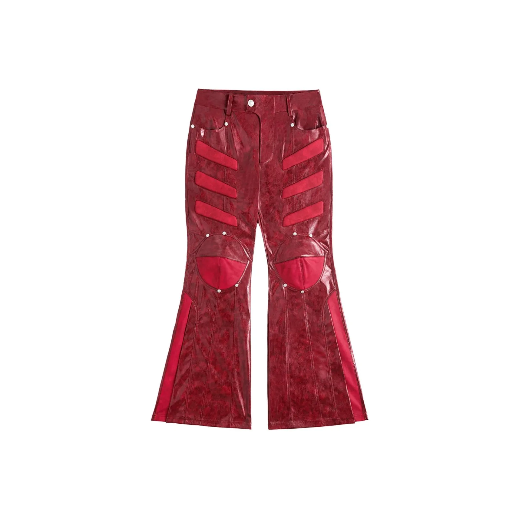 FACEON LAB Кожаные брюки Мужские Красные