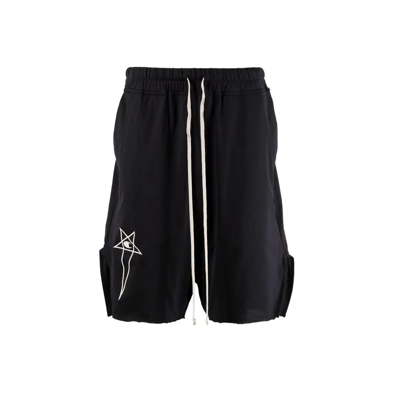 RICK OWENS Logo embroidered Shorts