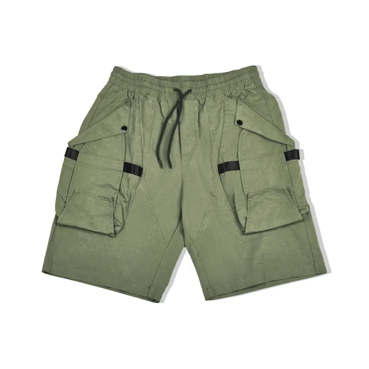 Ricky Tenko Loose Fit Shorts Unisex Army Green