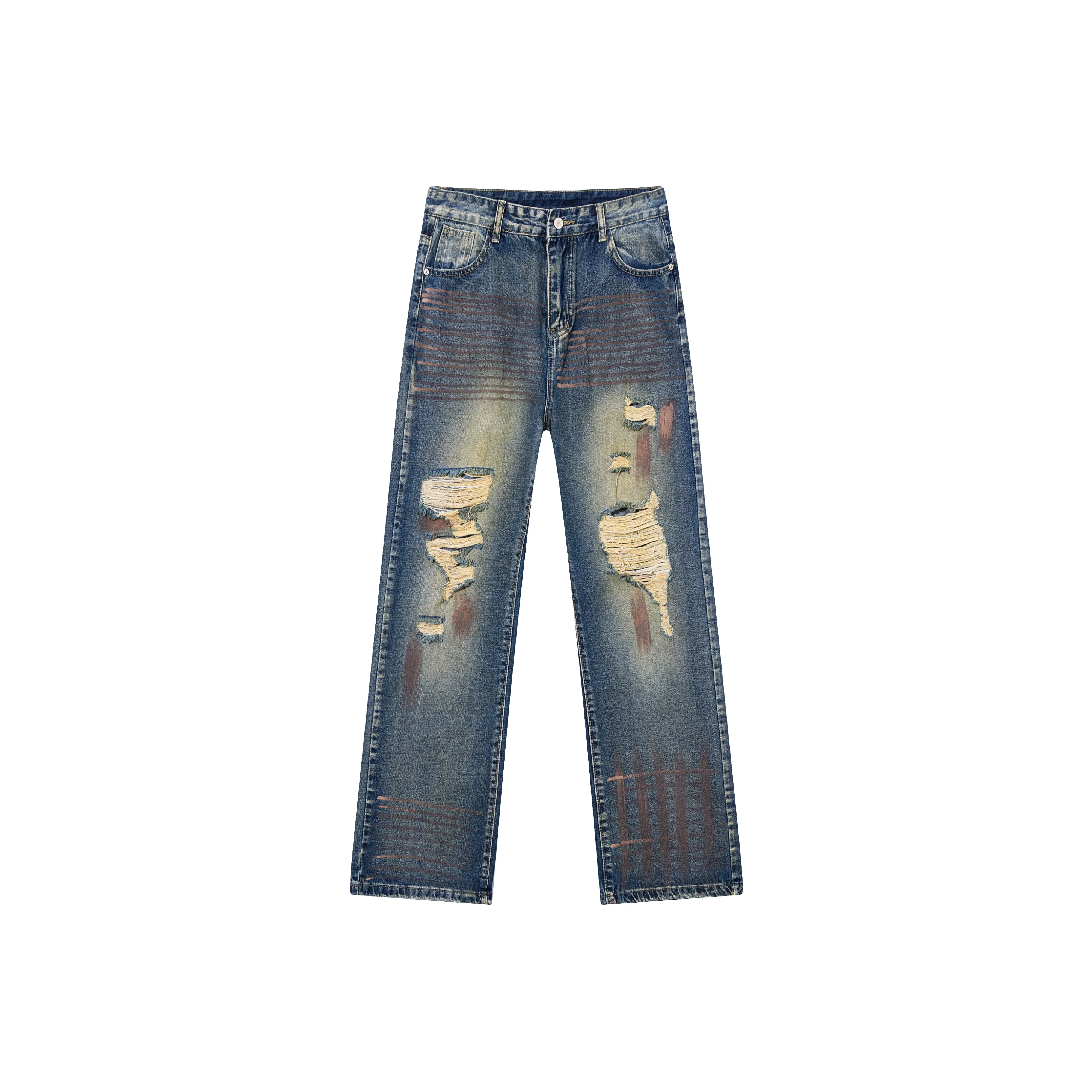SUPEREALLY Джинсы Унисекс Винтаж Синий