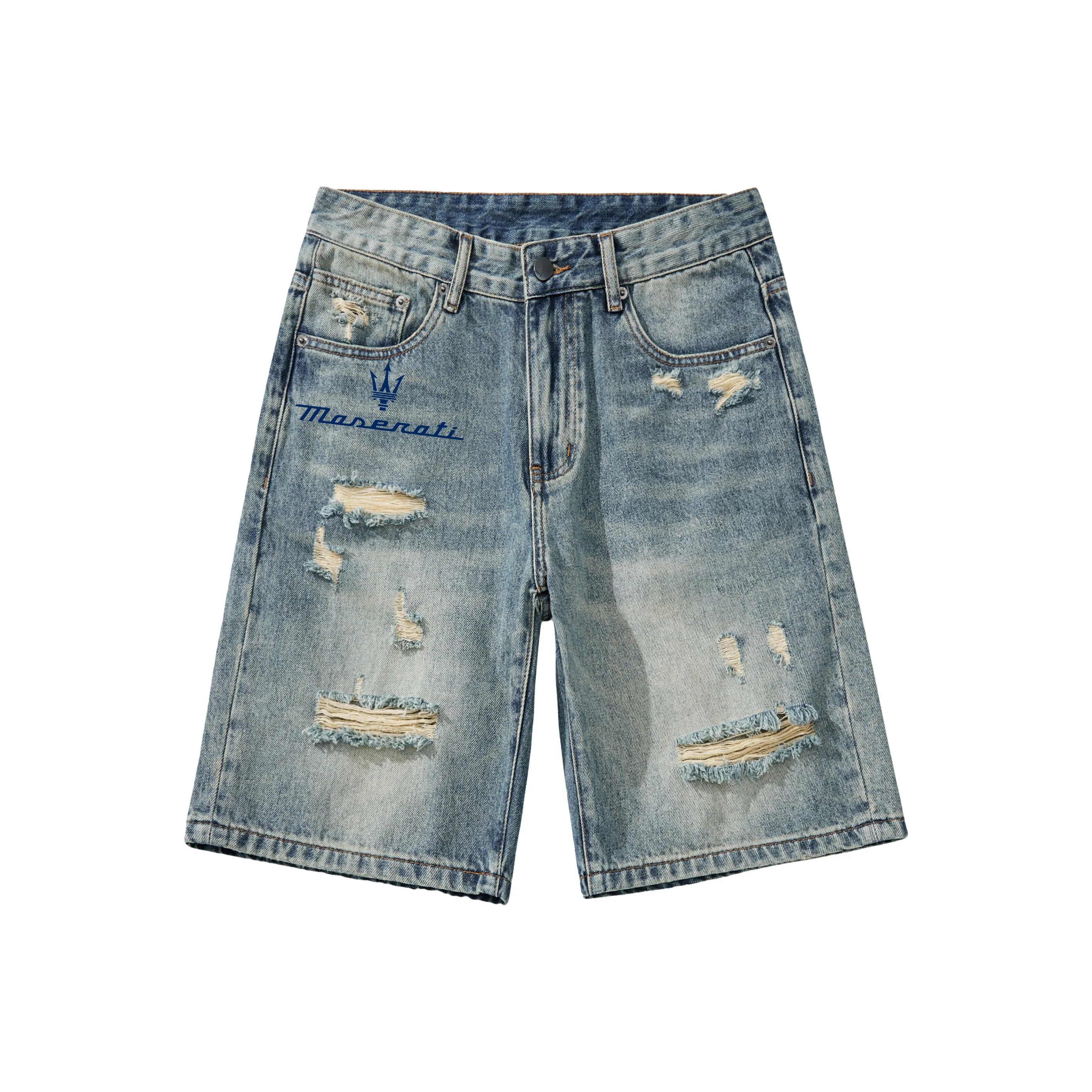 Maserati Denim Shorts Unisex