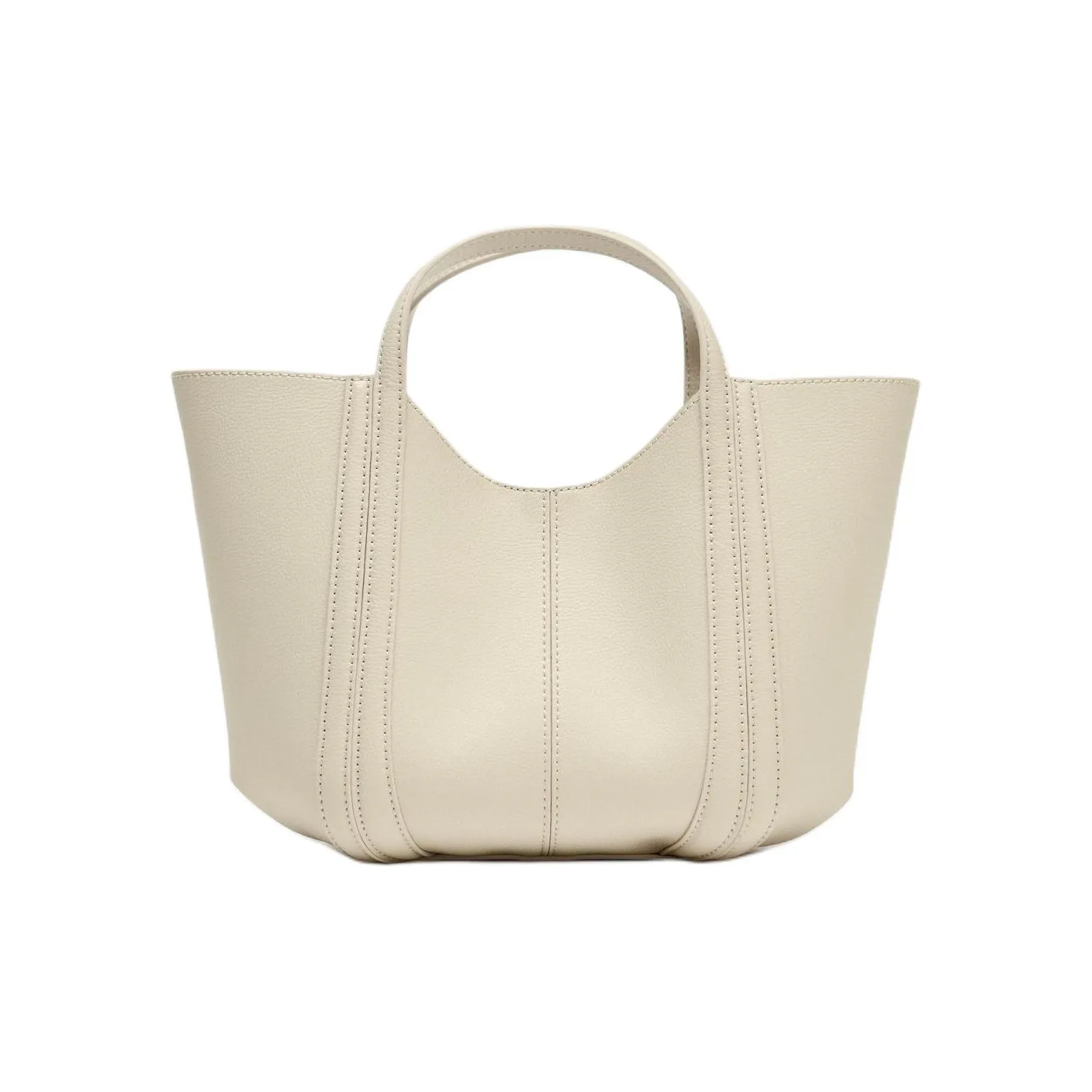 ZARA Полиуретан Одно Плечо Сумка Мини Женская Натуральный Белый