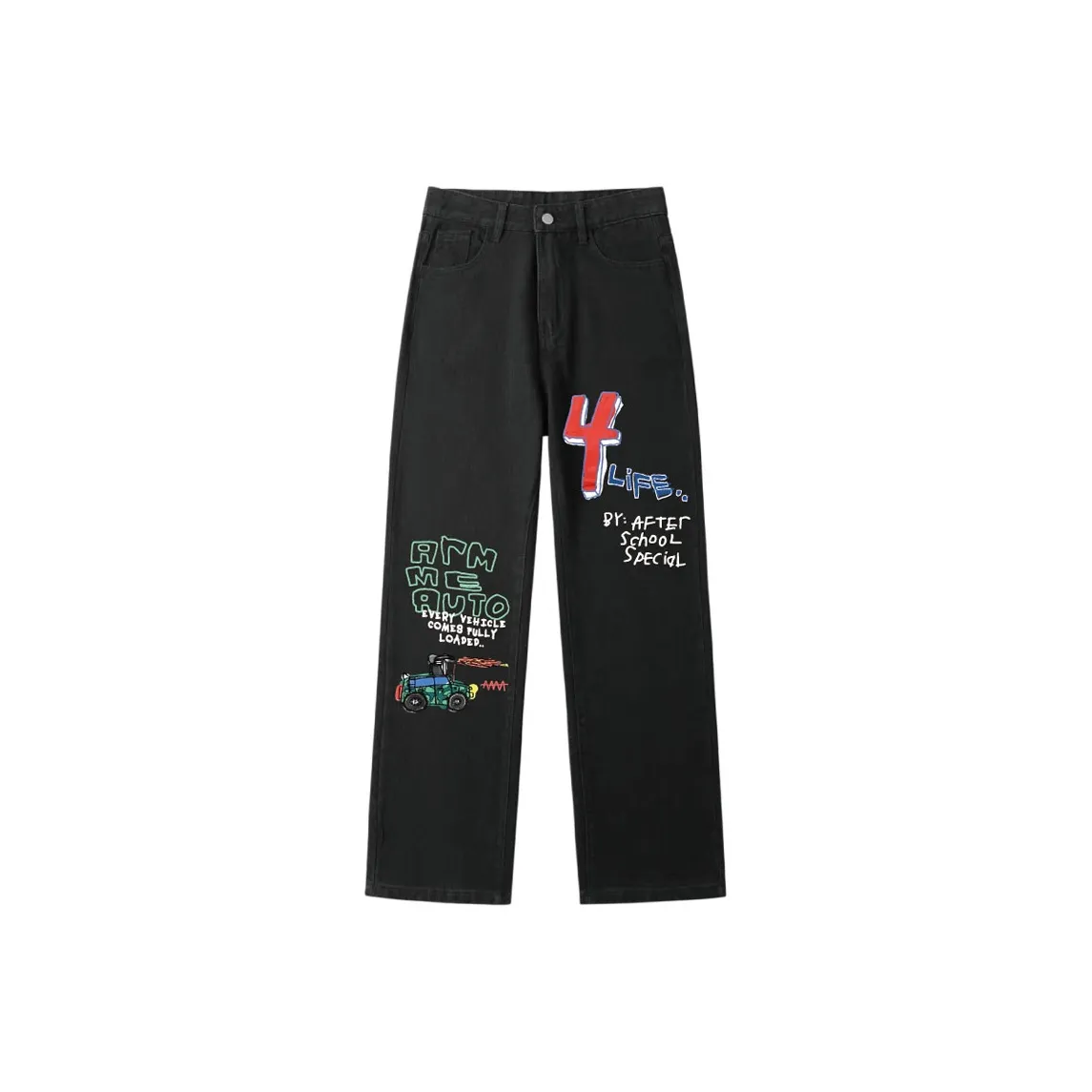 AFTER SCHOOL SPECIAL Jeans Unisex Black
