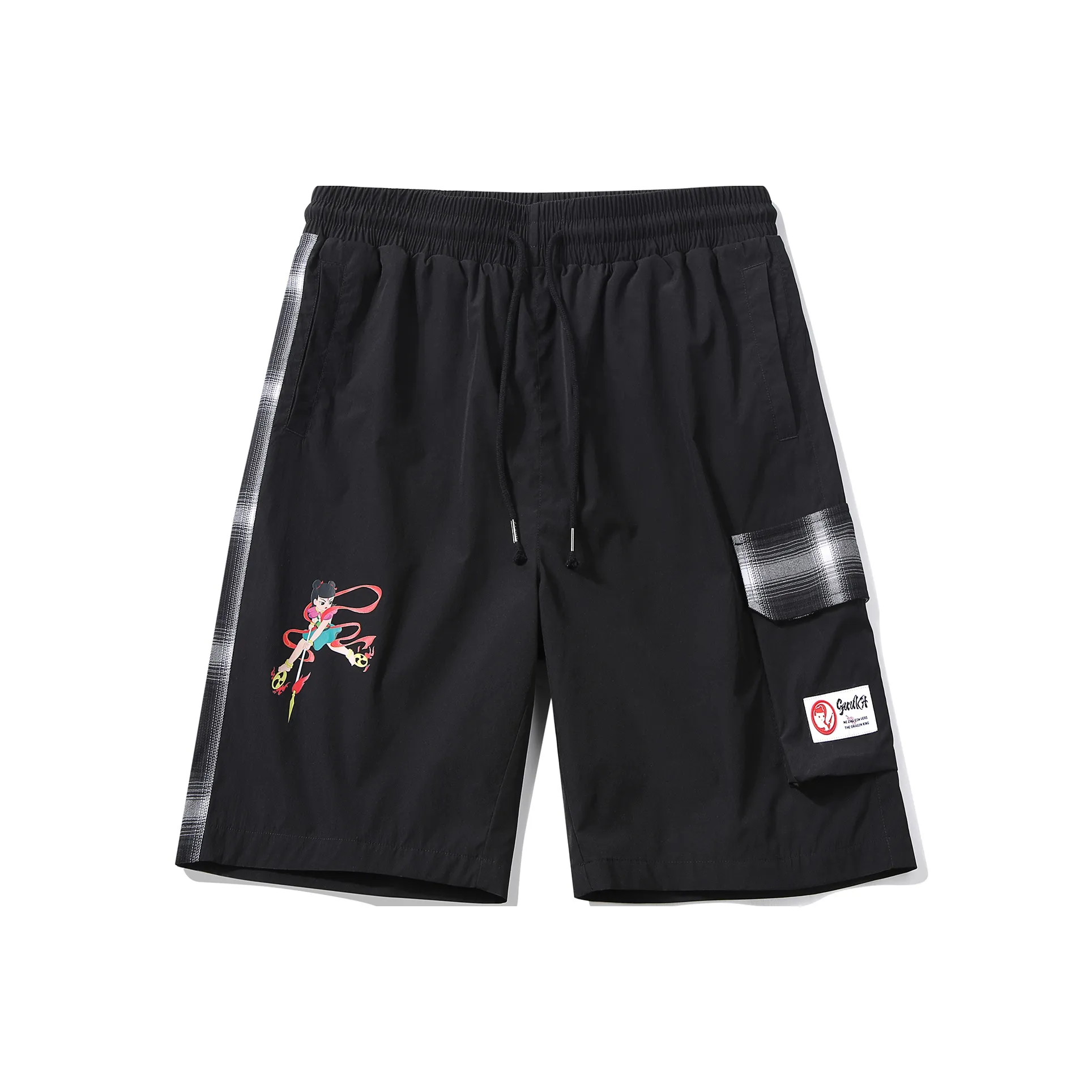 Guuka x NEZHANAOHAI Шорты Мужские Черные