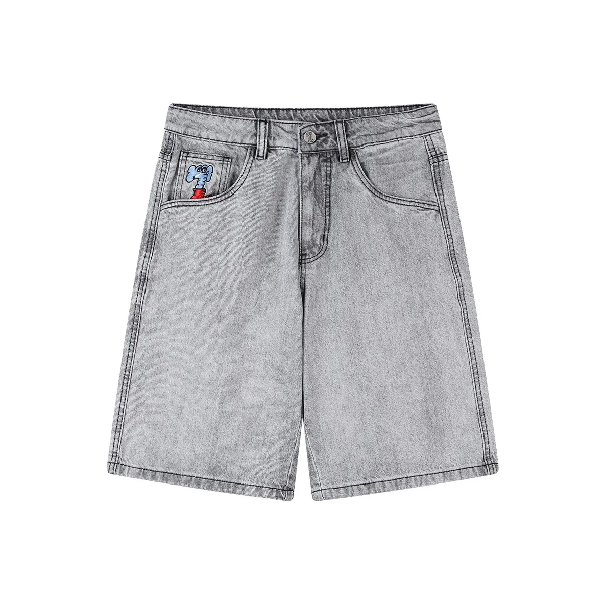 MIND ERROR Denim Shorts Unisex
