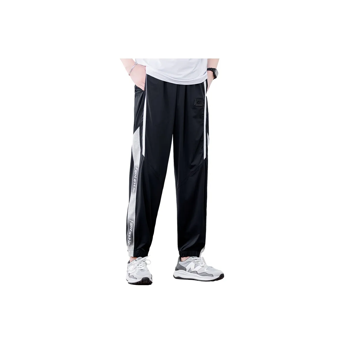 ANISAN Летние Повседневные Штаны Охлаждающие Мужские Черные