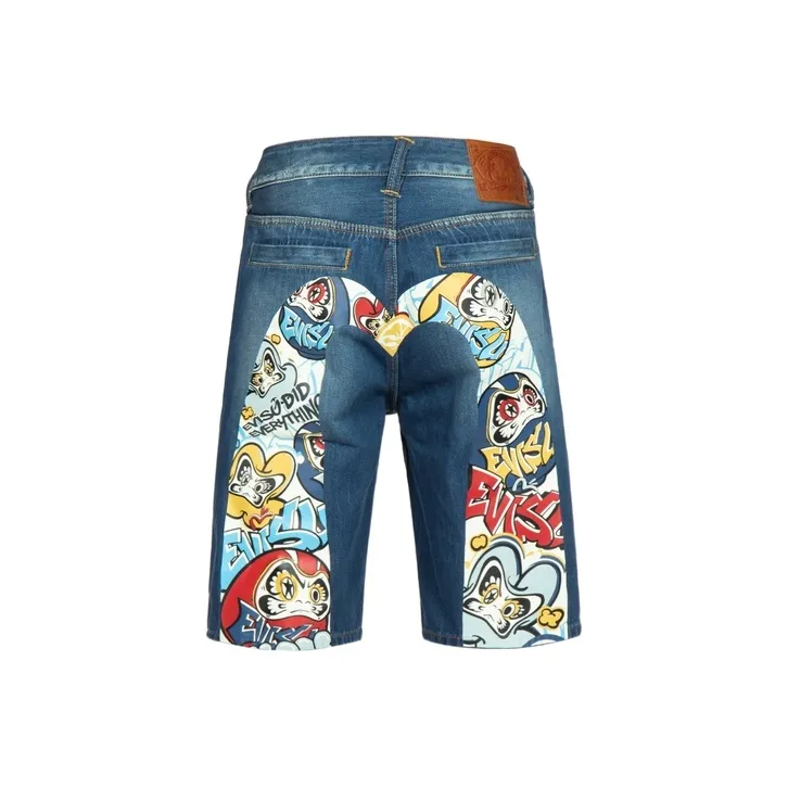EVISU Denim Shorts Men's Denim Blue