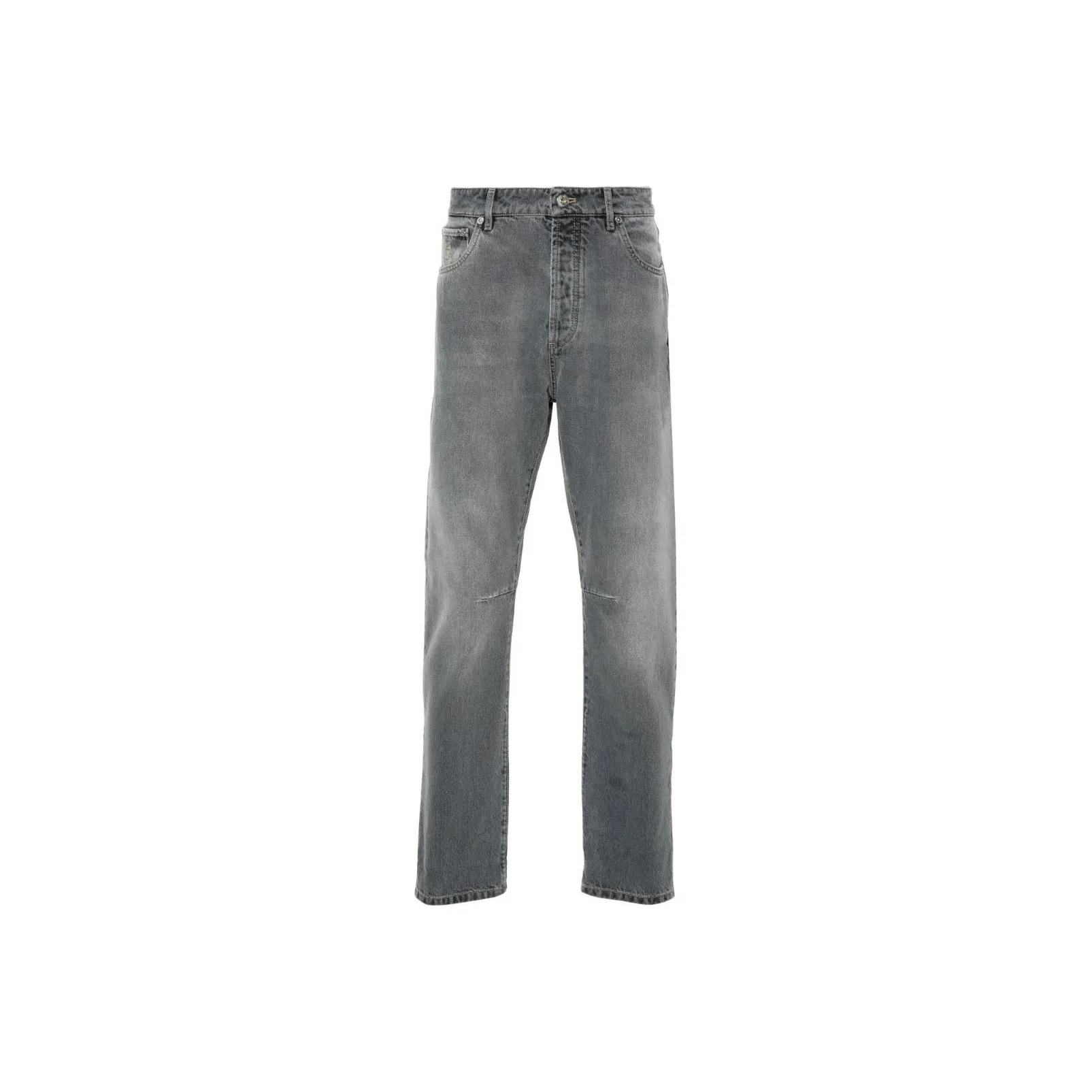 Brunello Cucinelli Logo Patch Denim Jeans