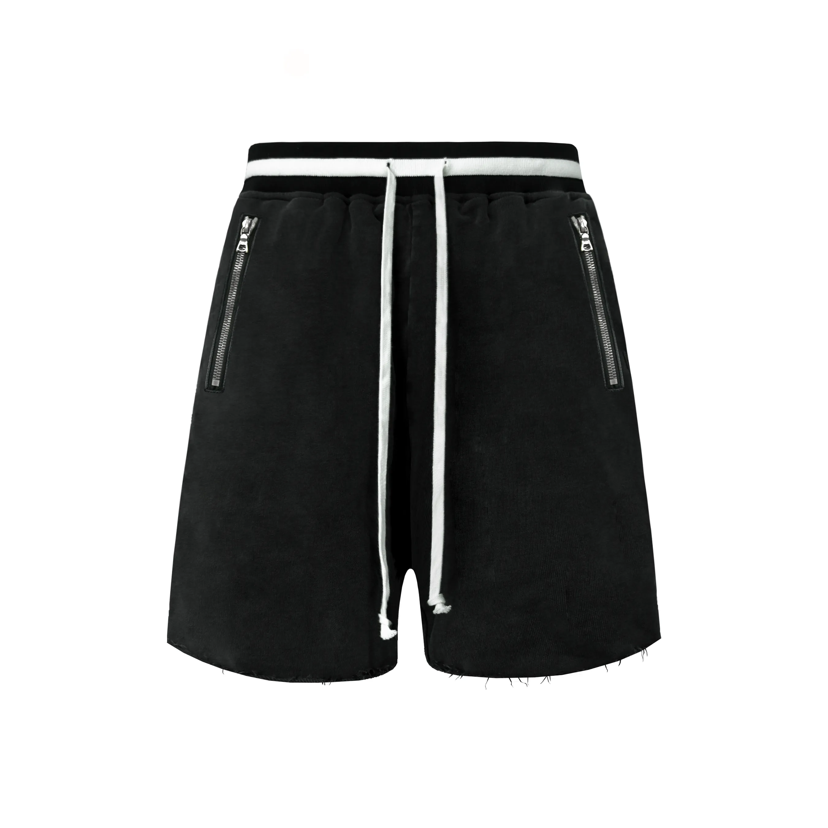 Askyurself Повседневные шорты унисекс вымытый черный