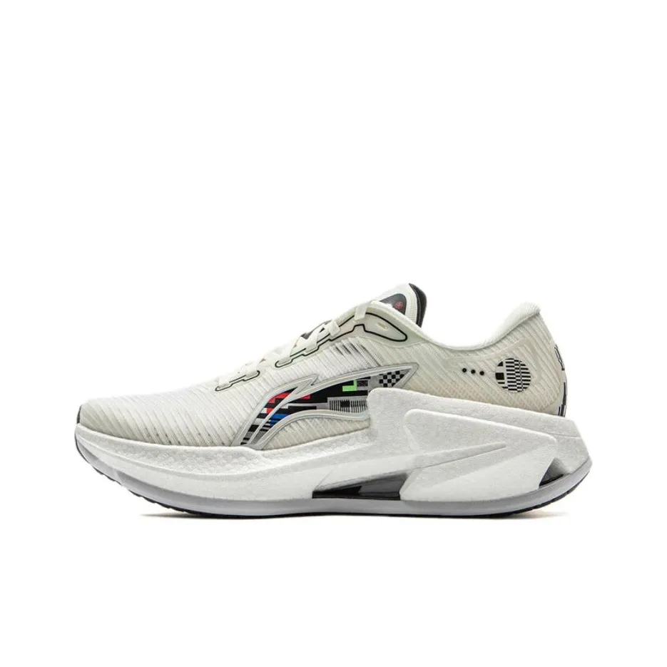 LiNing Liuliu 8 Амортизаторы Slip-resistant устойчивые к истиранию Низкий топ Повседневные Беговые кроссовки Мужские Белый Черный