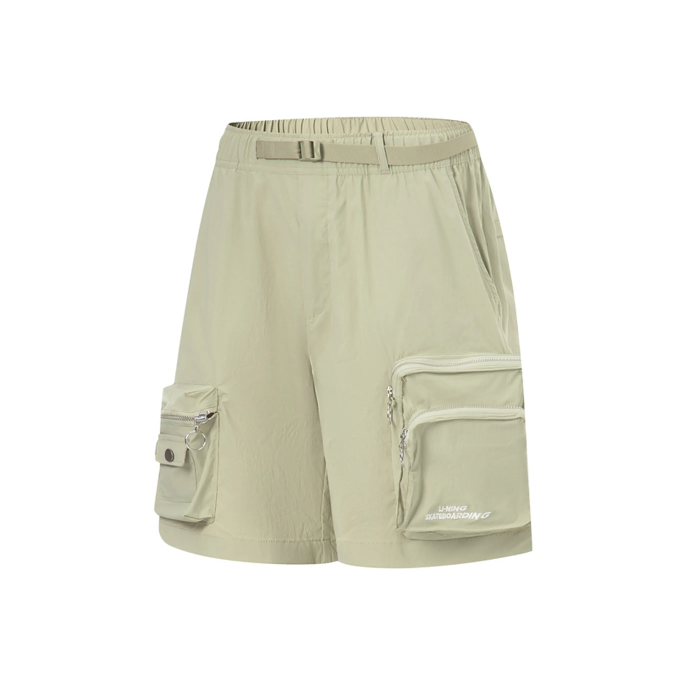 LINING Карго Шорты Мужские Вязаные Ветка Зеленые