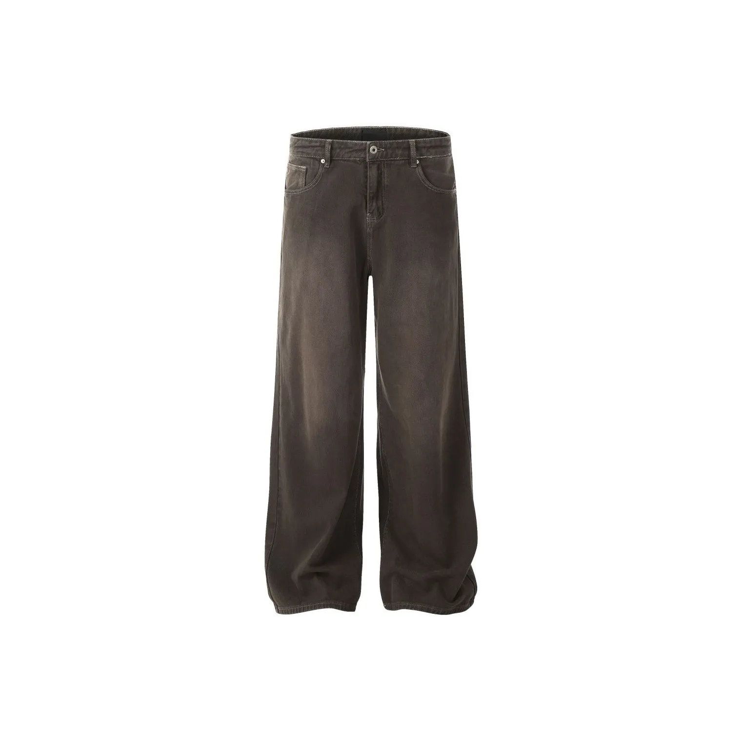 GBXM Jeans Unisex Washed Dye Brown