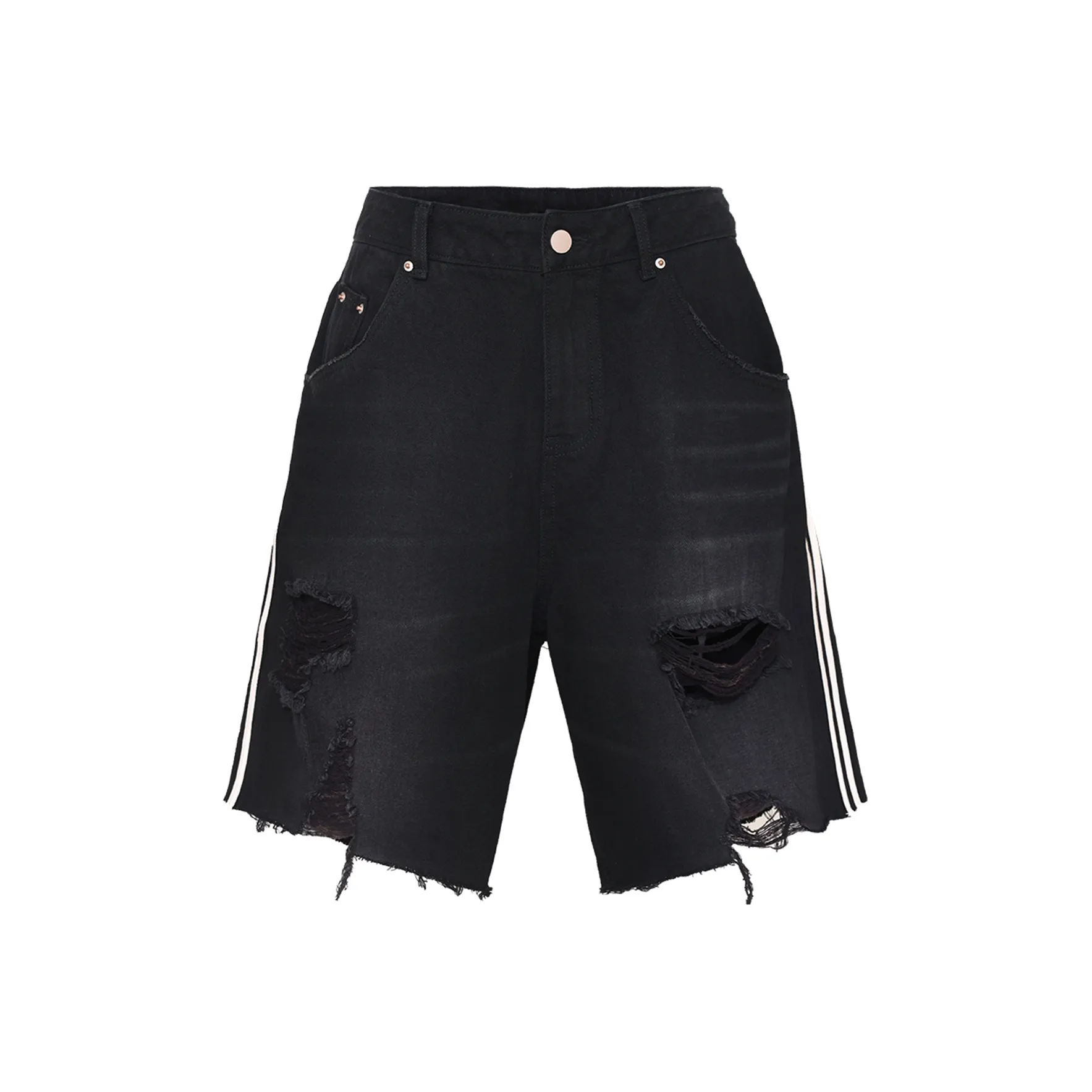 IMXS Черные Унисекс Джинсовые Шорты