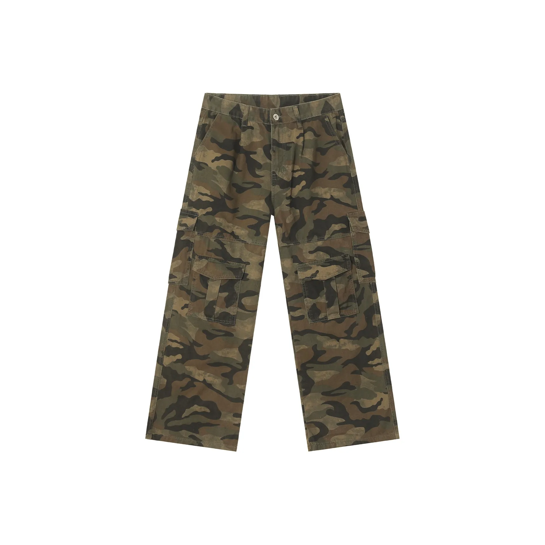 BIPOLAR Зеленый камуфляж Унисекс Брюки карго