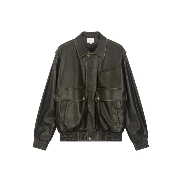 Bosieagender Leather Jacket Unisex Palm