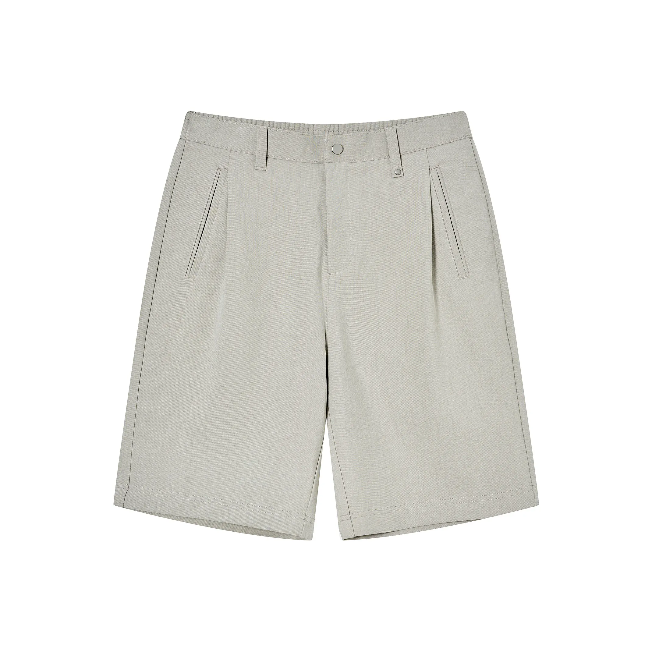 A.B.X Draped Wide Pleated Semi Elastic Waistband Comfortable Mid Length Pants Men's
