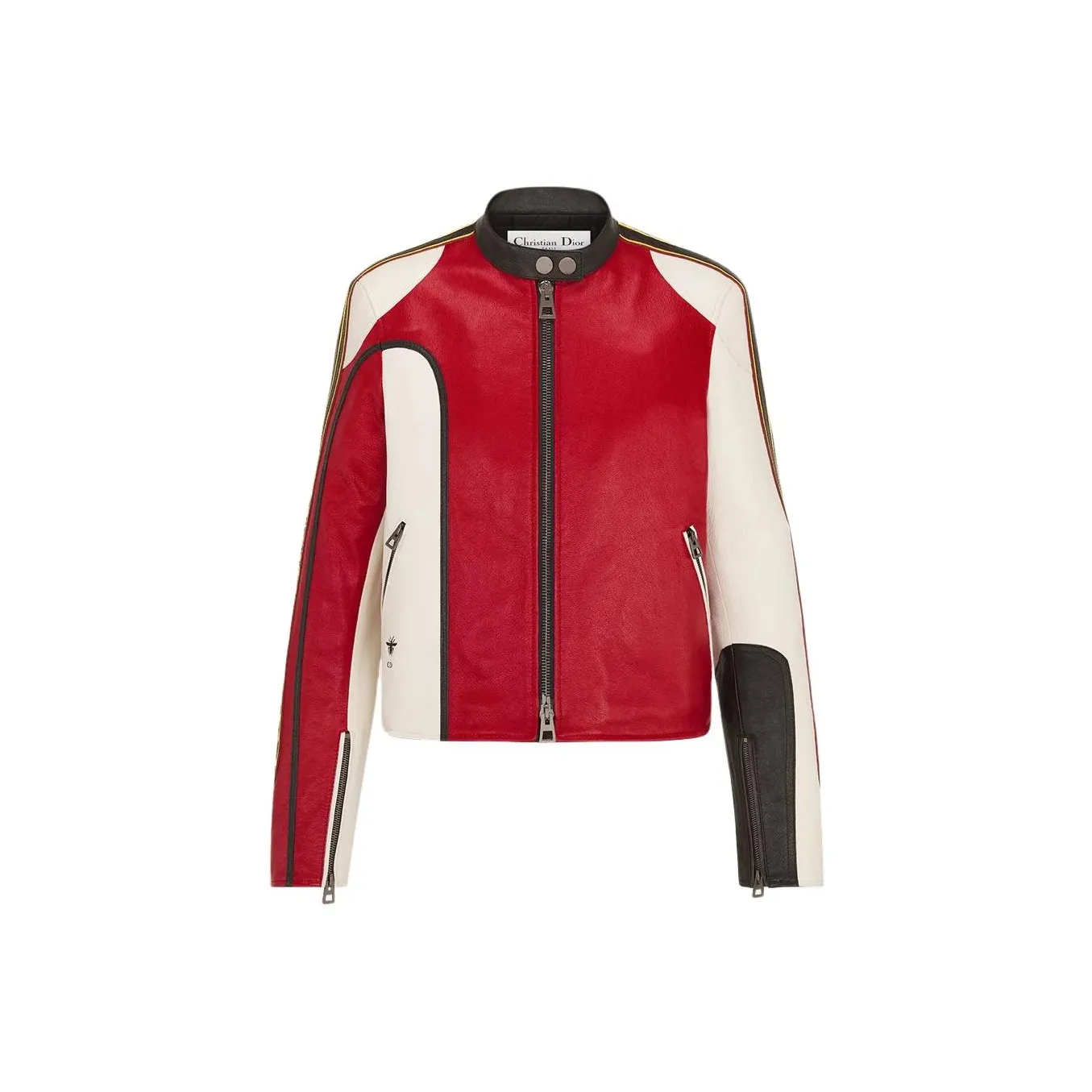 DIOR SS25 Leather Jacket Unisex Multicolor