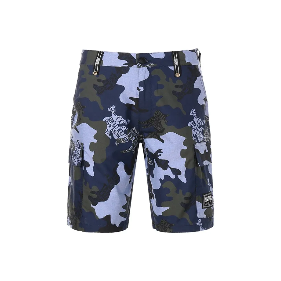 VERSACE JEANS COUTURE Shorts Men's Camouflage Blue