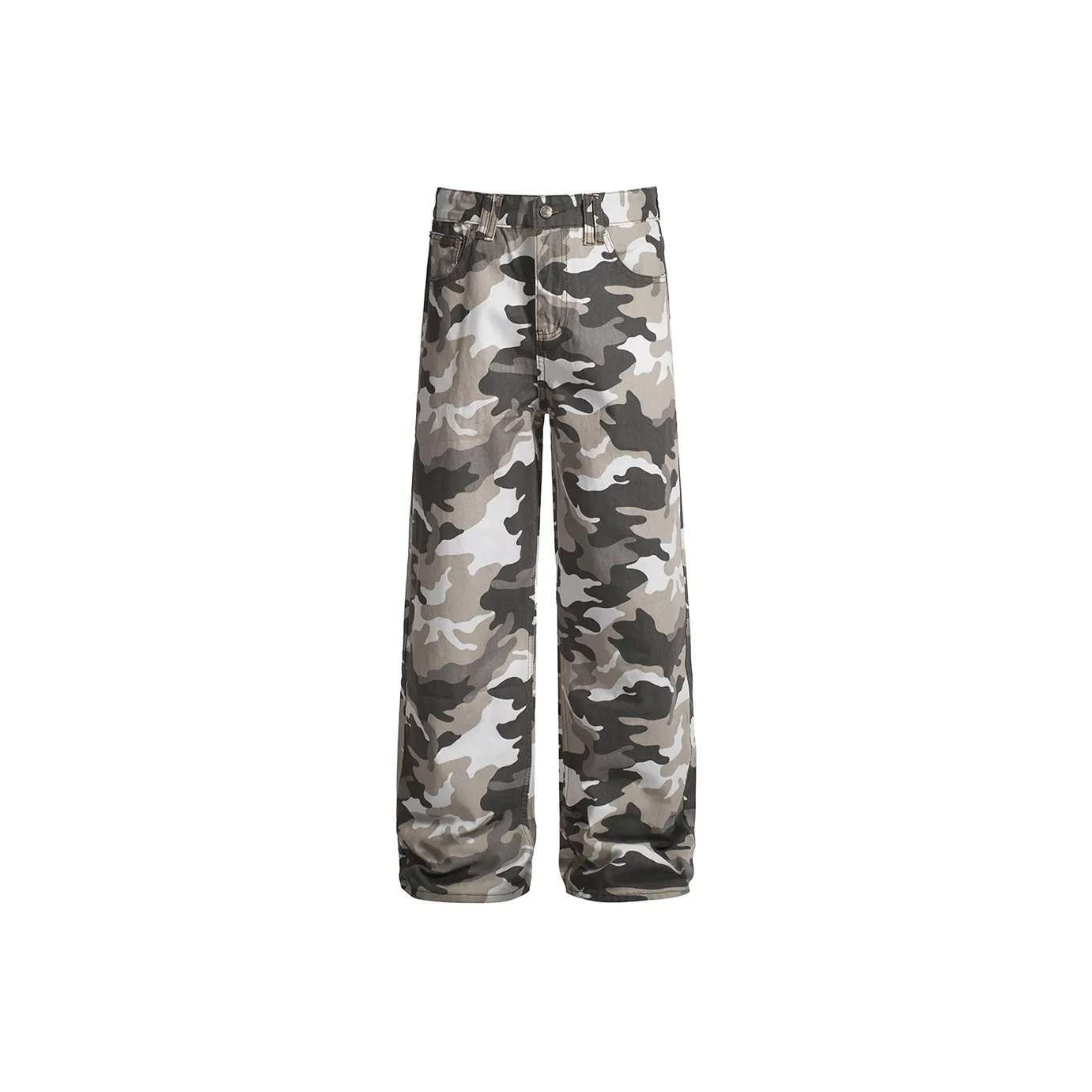 YearnObtainRainbow Джинсы Унисекс Камуфляж Серый