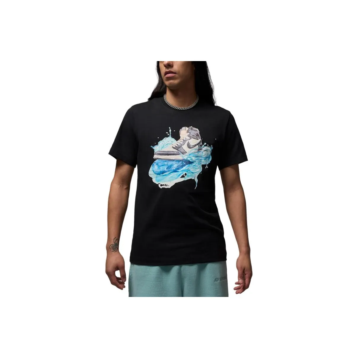 Jordan Flight EssentialsAJ1 SS25 T Рубашка Мужская Черная