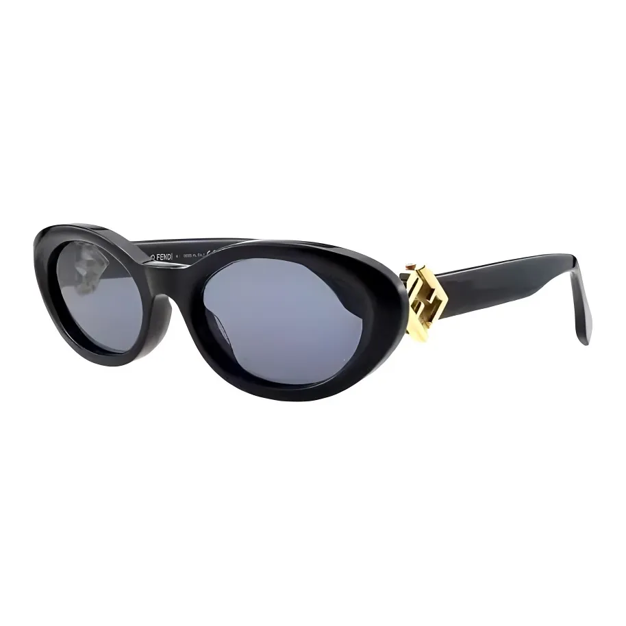 FENDI Пластиковая оправа OVAL SUNGLASSES Женские Черный