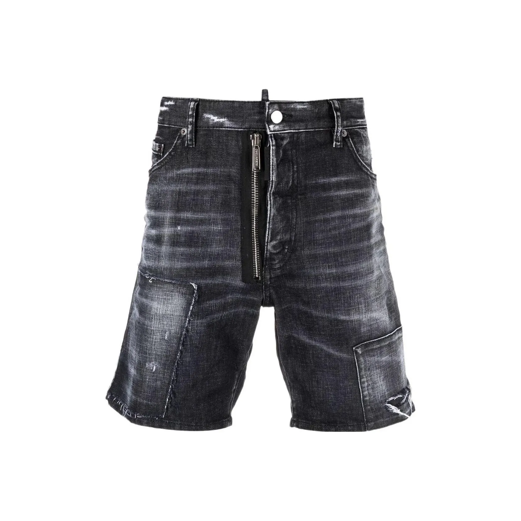 DSQUARED 2 Мужские джинсовые шорты черного цвета