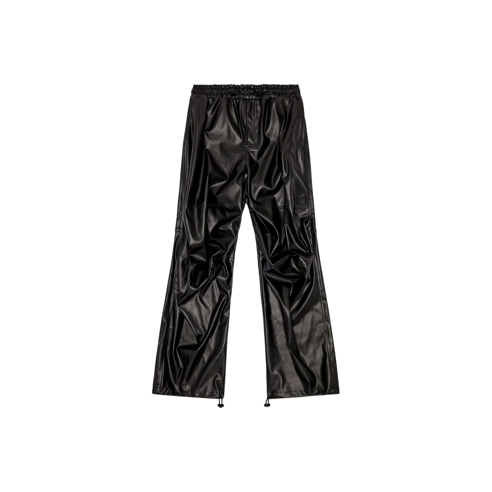 DIESEL FW23 Leather Pants Men's Black
