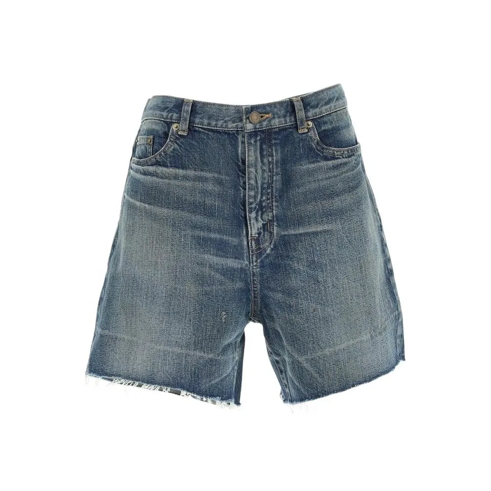 SAINT LAURENT SS22 Denim Shorts Men's Blue