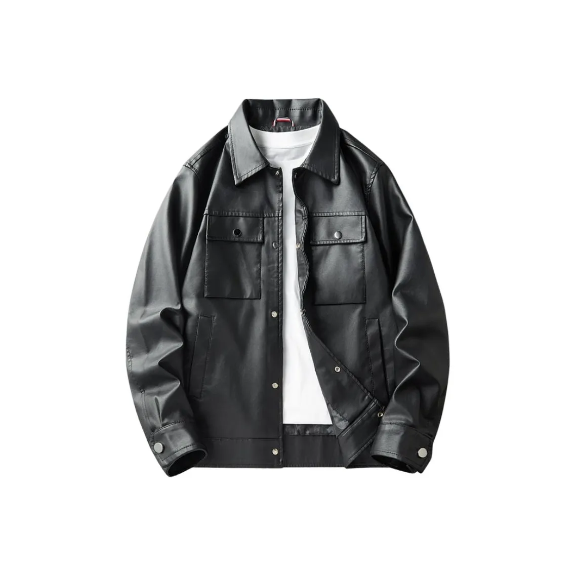 DABAISHA Кожа Куртка Мужская Черная