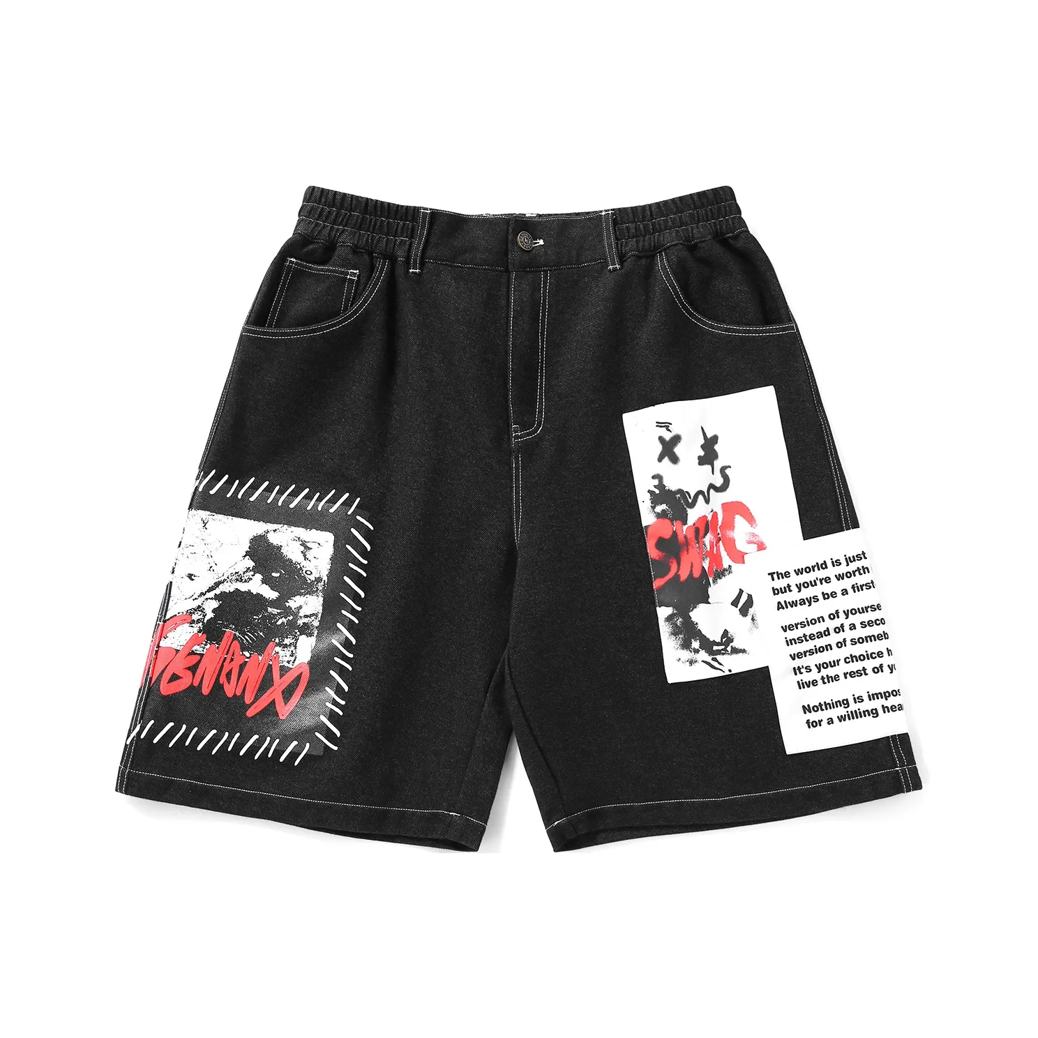 GENANX Loose Fit Shorts Unisex Black